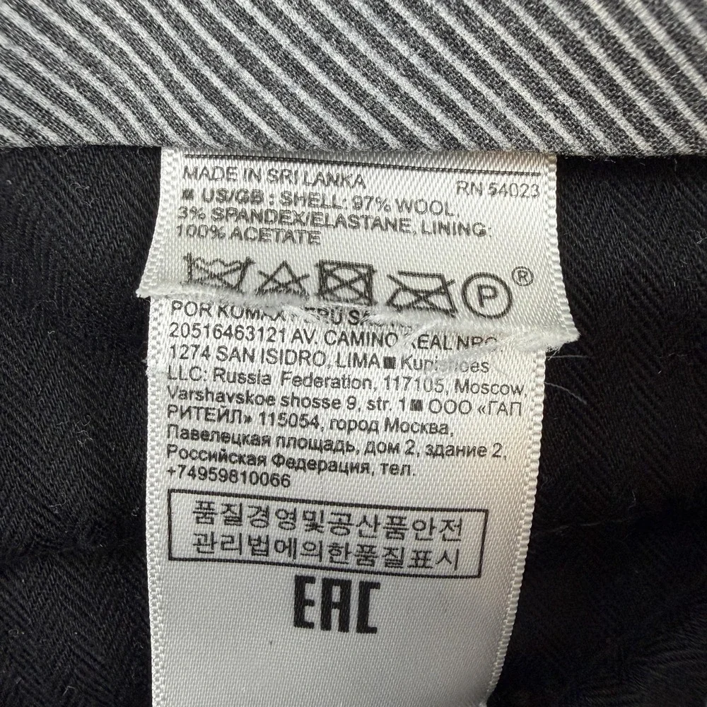 Banana Republic Dress Pants Mens 33x30 Gray Regular Fit Wool Stretch Office Wear